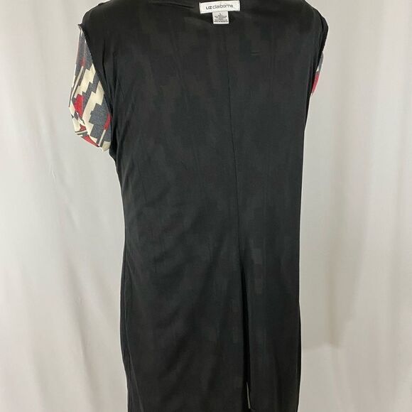 NWOT Liz Clariborne Red and Black Geometric Pattern Dress - Picture 8 of 8